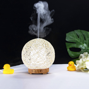 Yx-Tt-005 Aroma Diffuser 200Ml Ultrasonic Humidifier Rattan Woven Desk <b>Lamp</b> For Home Use With <b>Timer</b> Function - Product Image 3