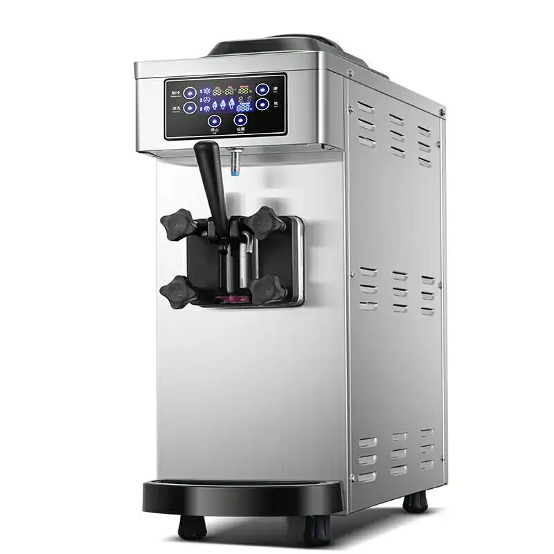 Elektrikli dondurma makinesi 220V/110V yumuşak dondurma yapma makinesi profesyonel ticari masaüstü dondurma dondurma rulo