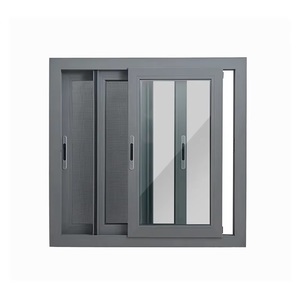 Fabricant de premier plan – Porte coulissante horizontale moderne en aluminium pour salon, double vitrage trempé, coupe-vent et anti-moustiques - Product Image 2