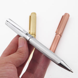 Stylo bille professionnel en métal rose doré de luxe avec logo de marque gravé, personnalisable - Product Image 5