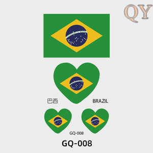 QY Temporary Flag Tattoo <b>Stickers</b> Waterproof Face Body <b>Decals</b> for Football Fans Sports Events Party Supplies - Product Image 3