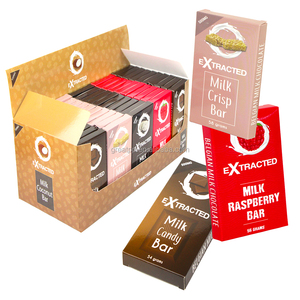 Custom Food Grade Chocolate Brownie Packaging Foldable Recycle Paper Box Energy Bar Paper Cardboard Display Box