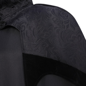 Capa de Vampiro Medieval con Cuello Alto, Disfraz Unisex para Fiesta de Halloween, Juego de Roles, Ropa de Escenario, Material de Poliéster - Product Image 5