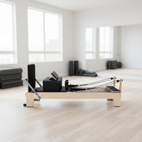MJD-CC22A Pilates Cadillac Reformer en bois d'érable, ensemble de 5 pièces - Équipement d'exercice durable et portable pour adultes