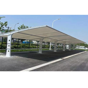 Carpas de Acero con Membrana Tensada y Techo de Policarbonato para Garajes, Toldos, Cocheras y Cobertizos para Estacionamiento Exterior - Product Image 2