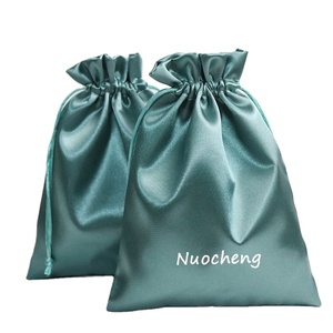 2025 Packaging Pouch Drawstring Soft Satin Hair Bag Silk Drawstring Bag for Gift Satin Bags for Wigs Packaging - Product Image 1