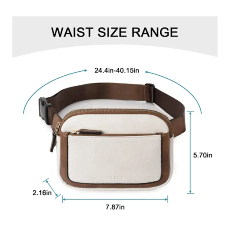 Kunstleder Multi-Funktions-Handy einstellbare Schulterriemen Crossbody Taillenbeutel Gesäßtaschen für Damen und Herren