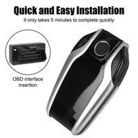 Clé intelligente LCD modifiée universelle CF618 avec fonction de fenêtre automatique d'entrée sans clé/accessoires de clé de voiture de coffre de déverrouillage automatique