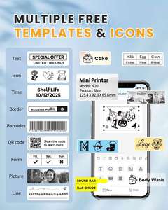 Nhà sản xuất nhãn với băng Bluetooth nhà sản xuất nhãn xách tay 2-inch Máy in nhiệt cho các cửa hàng nhỏ vận chuyển từ ở nước ngoài kho - Product Image 3