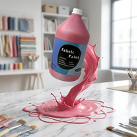 Peinture textile acrylique permanente non lavable pour vêtements, école, bricolage, décoration de tissus, 1 gallon (3,8 L), directement de l'usine