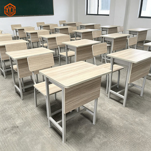 Muebles Escolares, Banco <span class=keywords><strong>de</strong></span> <span class=keywords><strong>Madera</strong></span> para Escuela, Mesa y Silla para Aula <span class=keywords><strong>de</strong></span> Secundaria, Usados - Product Image 4