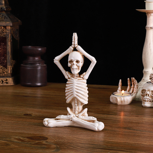 Figuras de Esqueletos de Yoga, Juego de Decoración de Halloween, 3 Piezas Mini - Product Image 3
