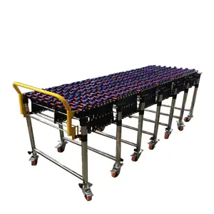 Gravity Flexible Skate wheel Conveyor Stainless steel support leg Telescopic Roller Conveyor