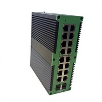 Nuevo y Original Switch PoE Industrial Gestionado Gigabit, 16 Puertos PoE, 2 Ranuras SFP para Fibra Óptica, Switch de Grado Industrial con Gestión