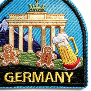 Patch brodé allemand thermocollant, forme irrégulière, en tissu tissé, décoration, cadeau - Product Image 5