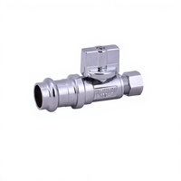 Robinet d'arrêt à commande manuelle Longda, raccord à compression X, en laiton sans plomb, 1/4 de tour, certifié CUPC NSF61 NSF372