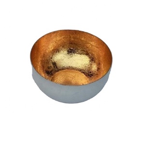 เชิงเทียนเหล็กรูปถ้วยทองสองโทนสีขาวเชิงเทียนสำหรับตกแต่งบ้านงานแต่งงานและคริสต์มาส - Product Image 1