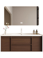 Meuble-lavabo suspendu Skeleton Line avec rangement multifonctionnel, miroir et vasque en céramique, taille personnalisée, OEM