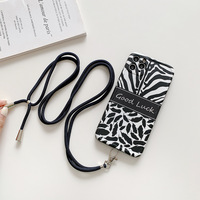 Tali Gantungan Telepon Seluler Universal, Tali Leher Nilon Dapat Disetel, Bantalan Lanyard Pengaman untuk Iphone 12 Pro Max Tali