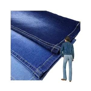 OEM ODM Ronghong Wholesale 65% Cotton 30% Polyester 2% Rayon 1% Spandex Twill Denim Fabric 7.7OZ Woven Stretch Denim Fabric