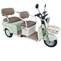 Tricycle électrique de loisirs compact Chenlu pour le transport personnel et le ramassage scolaire, deux rangées, trois places, 20 km/h, 200-300 kg