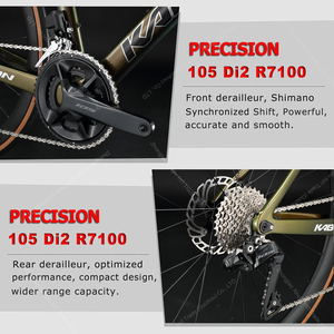 Vélo de <span class=keywords><strong>route</strong></span> en carbone KABON T700 700C avec transmission électronique 24 vitesses et freins à disque hydrauliques pour <span class=keywords><strong>la</strong></span> conduite sur <span class=keywords><strong>route</strong></span> - Product Image 3