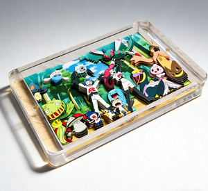 Sculpture en papier <span class=keywords><strong>3D</strong></span> YQ Pokemoned Ascended Heroes avec perles de cristal de verre, art décoratif amusant pour le jeu <span class=keywords><strong>Go</strong></span> - Product Image 1