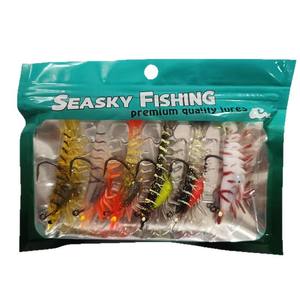 Señuelo <span class=keywords><strong>de</strong></span> Pesca <span class=keywords><strong>de</strong></span> Camarón Artificial <span class=keywords><strong>de</strong></span> PVC Suave con Anzuelos - Paquete <span class=keywords><strong>de</strong></span> Anzuelos Negros - Product Image 5