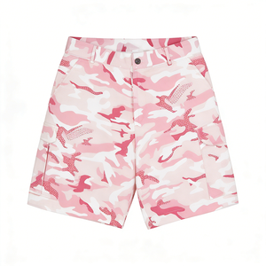 Completo Estivo da <span class=keywords><strong>Uomo</strong></span> Personalizzato: T-Shirt <span class=keywords><strong>Rosa</strong></span> Mimetica a Maniche Corte con Collo Rotondo e <span class=keywords><strong>Pantaloncini</strong></span> Cargo Multi-Tasca, Morbidi e Traspiranti, Stile Casual Streetwear - Product Image 3