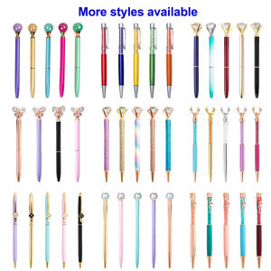 قلم حبر جاف برتقالي ماسي غطاء من الألماس من من من من من من من من من جهة من جهة من جهة تصنيع من جهة أخرى ، مع صحافة كتابة بعرض الترتر والقفز ، هدايا لامعة معدنية - Product Image 6