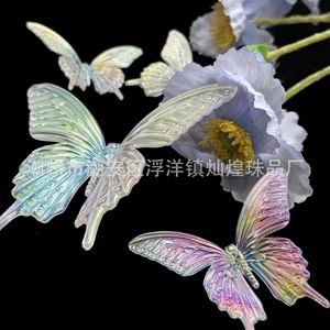 Décor transparent 3D en acrylique papillon irisé pour coque de téléphone, pendentif, rideau perlé, artisanat, accessoires DIY - Product Image 3