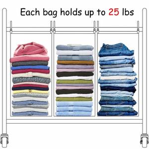 3 Section Laundry Sorter 3 Bag Laundry Hamper <b>Cart</b> with Heavy Duty Rolling Lockable Wheels and Removable Bags Laundry Organizer - Product Image 6