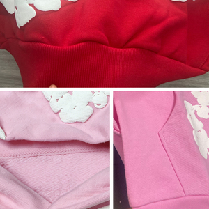 Sudadera con capucha de mezclilla de algodón de diseñador 2025, de alta calidad, peso pesado 400g, corte holgado, anti-bolitas, con letras rotas, para hombre - Product Image 5