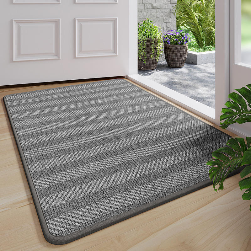 Base en caoutchouc Salis - séquence rayée gris