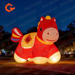 Cheval gonflable lumineux à LED, mascotte animale, modèles de chevaux gonflables personnalisés pour la décoration du Nouvel An - Product Image 5