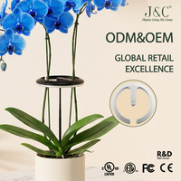 Lampu LED Ring Planter untuk Anggrek Bloom 4000K Hitam Kontrol Sentuh 10W Timer Terintegrasi Tinggi Dapat Disesuaikan Layanan OEM/ODM