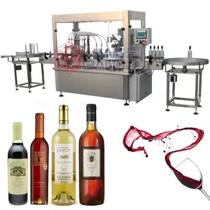 JB-YG6 Professional Manufacturing Full Automatic Wine Bottle Filling Capping Labeling Machine Production Line