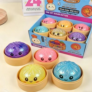 Glitter Dumpling Squishy 8.5cm Silicone <b>Fidget</b> Toy Cute Design Stress Relief Unisex - Product Image 1