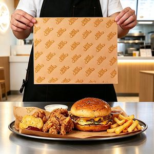 Papel Biodegradable Ecológico para Envolver Alimentos, Resistente a la Grasa, con Logotipo Personalizado al por Mayor, para Empacar Hamburguesas y Sándwiches - Product Image 3