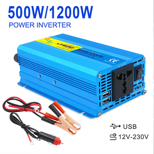 Convertisseur d'ondes sinusoïdales pures <span class=keywords><strong>Lvyuan</strong></span> 500W 1000W 12V 24V 110V 220V avec prises universelles - Product Image 2