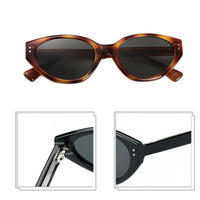 ZS58304 nouveau européen américain à la mode oeil de chat Logo personnalisé lunettes de soleil TR90 acétate Temples coréen Anti-UV femmes lunettes de soleil