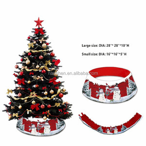 Personalized Christmas <strong>Tree</strong> <strong>Collar</strong> Skirts Fabric Christmas <strong>Tree</strong> Ring <strong>Collars</strong> for <strong>Tree</strong> Stand Cover Base Xmas Skirts - Product Image 2