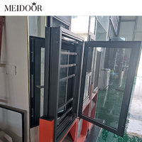 Cadre de fenêtre à battants en aluminium et verre de style français, design moderne pour fenêtres de maison avec moustiquaire
