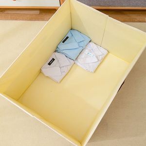 30L Foldable Cotton Linen Storage <b>Bins</b> with Lids Fabric Stackable Storage Organizer Box for Organizing Bedroom Closet - Product Image 5