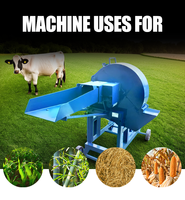 Nuevo equipo agrícola, cortador de paja de alto rendimiento, trituradora de hierba, motor de gasolina de 6.5HP, 500 kg/h para alimentación de ganado, ovejas y cabras