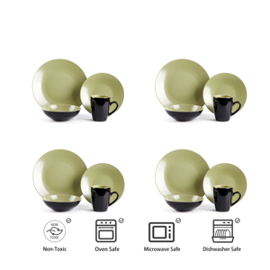 Semtember Promotion Round Kitchen Plates Set Coffee Mug Elegant Clean Easy Fancy Design <b>Dinnerware</b> Set Fesstival Celebrate for 4 - Product Image 5