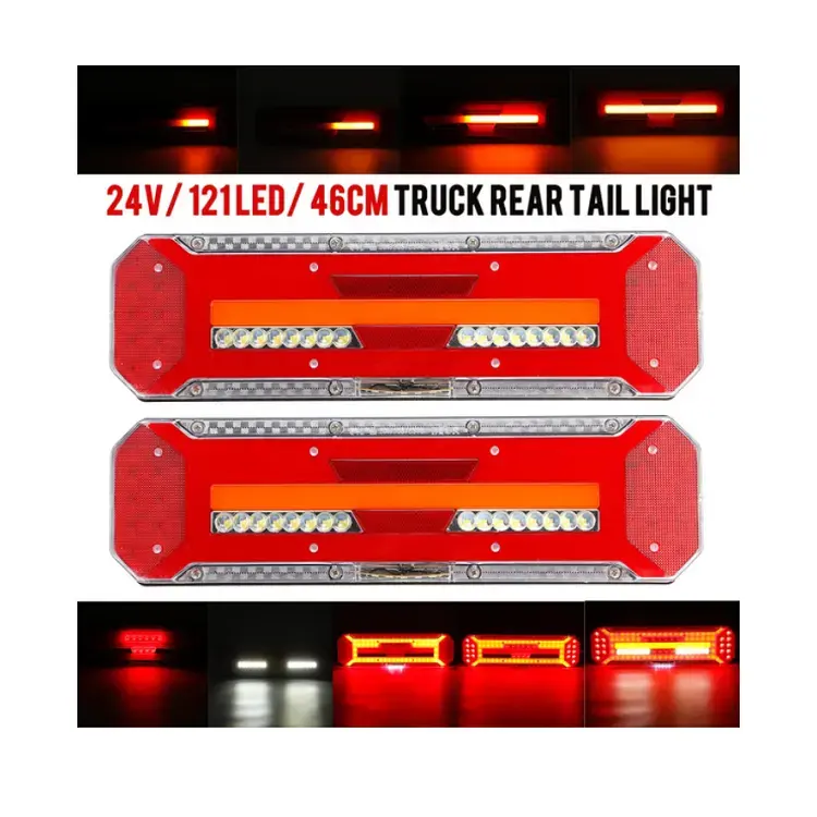 Universal indicator Combination Tractor Trailer Truck Stop Turn Brake Light 24V LED Rear Tail Lamp