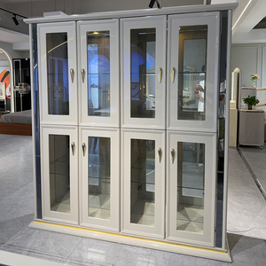 <strong>White</strong> Luxury Wooden <strong>Dining</strong> <strong>Table</strong> and Chairs <strong>Set</strong> 6 Seater Home Furniture <strong>Dining</strong> Room <strong>Dining</strong> <strong>Table</strong> with Sideboard Wine Cabinet - Product Image 5