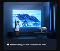 Proyector Inteligente C8pro Android 9 3D, 4000 Lúmenes, 4K 1080P LCD, Lente de Enfoque Automático, Altavoces Integrados para Educación en el Hogar y Oficina