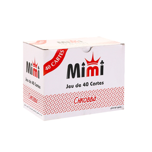 Marque tunisienne MIMI, BELOTE, <span class=keywords><strong>cartes</strong></span> à jouer en papier bleu écologiques personnalisables, 280g, <span class=keywords><strong>32</strong></span> <span class=keywords><strong>cartes</strong></span>, 8,7*5,7cm - Product Image 5